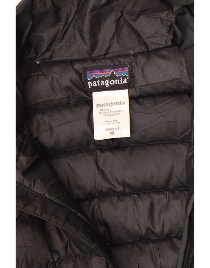 PATAGONIA Chaqueta Acolchada Mujer UK 44 Mediana Negro Poliéster