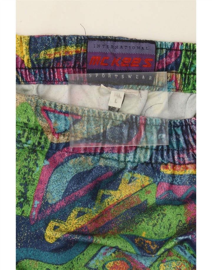 MC Kee's Bañador Corto para Hombre Grande Multicolor Geométrico