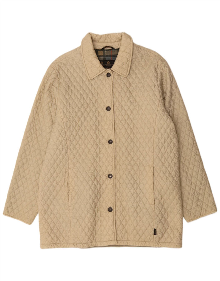 Barbour Abrigo acolchado para mujer Reino Unido 46 Grande Poliamida beige