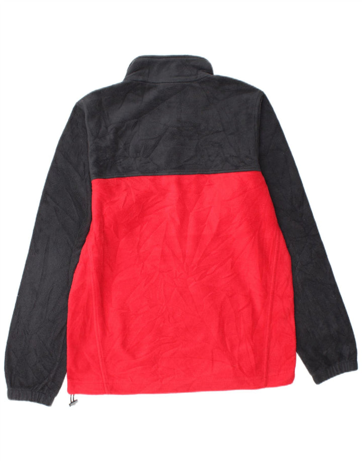 Columbia Jersey De Forro Polar Con Cremallera Para Hombre Pequeño Poliéster Color Block Rojo
