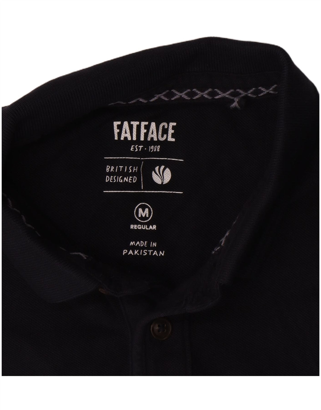 Polo Regular De Hombre Fat Face De Algodón Azul Marino Medio