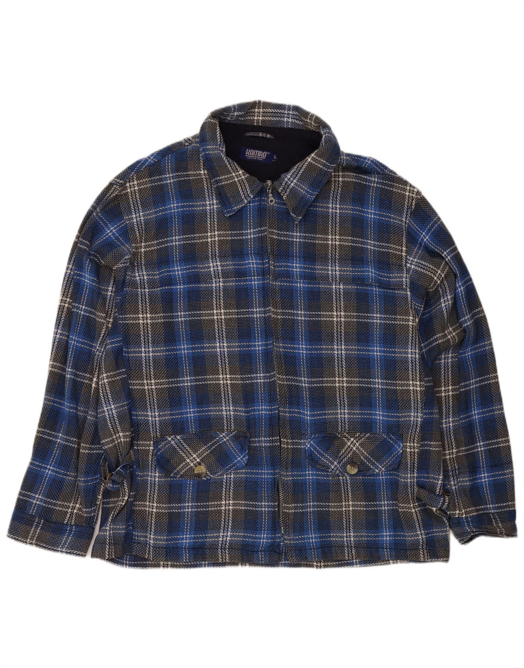 Chaqueta Kamro para hombre UK 40 Large Blue Plaid
