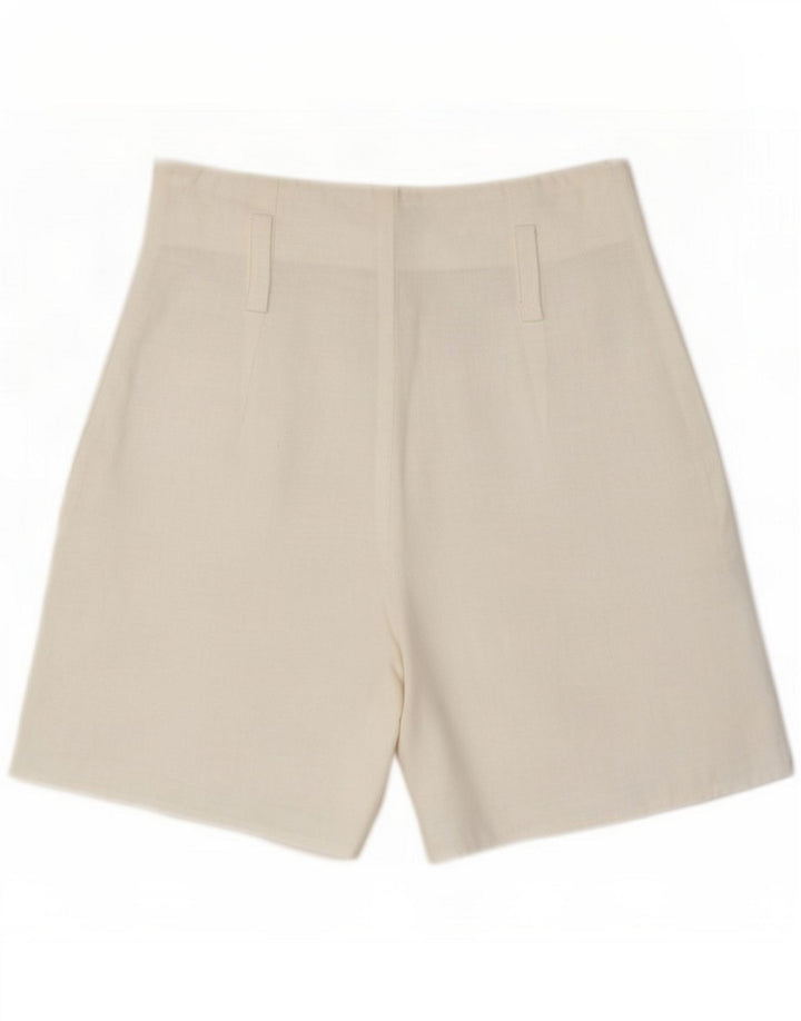 Pantalones cortos casuales exclusivos para mujer XS W24 Poliéster blanco