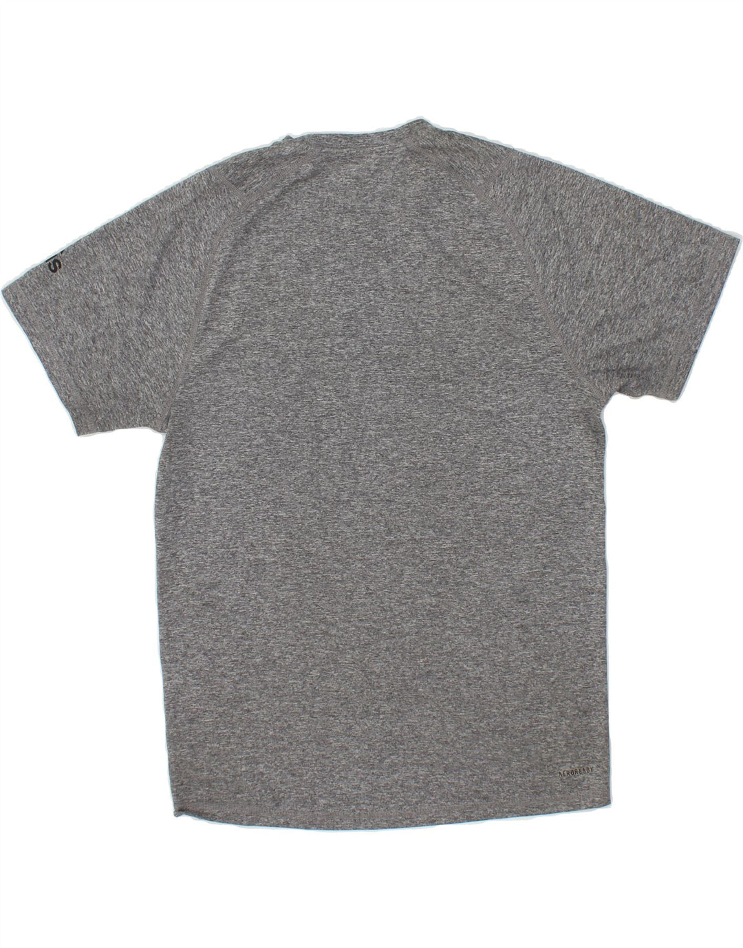 ADIDAS Mens Aeroready T-Shirt Top Small Grey Flecked Polyester Vintage Adidas and Second-Hand Adidas from Messina Hembry 