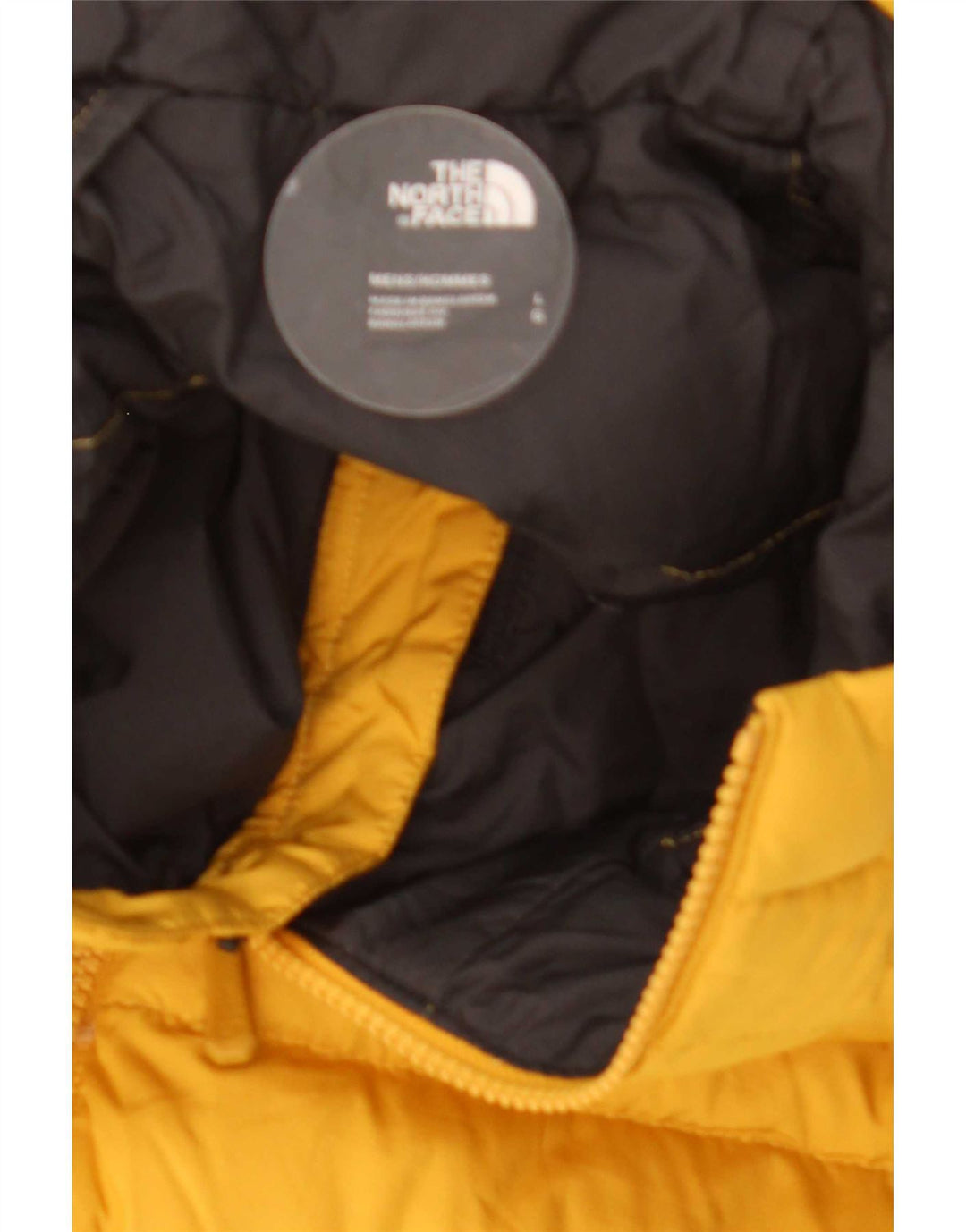 The North Face Chaqueta acolchada con capucha para hombre Reino Unido 40 Poliéster amarillo grande