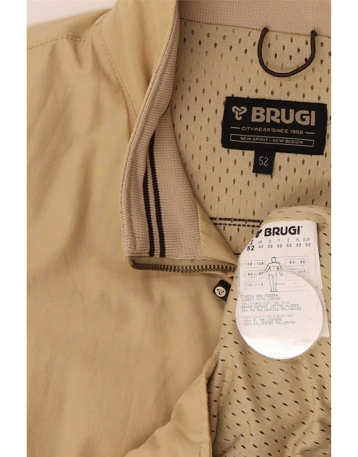 Brugi Chaqueta Bomber para Hombre UK 42 XL Algodón Beige