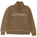 Camp David - Jersey para hombre con cremallera y cuello gráfico, talla 2XL, algodón marrón