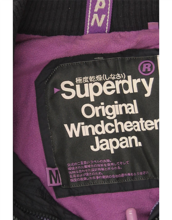 Superdry Chaqueta Cortavientos Gráfica para Mujer UK 44 Azul Marino Mediano