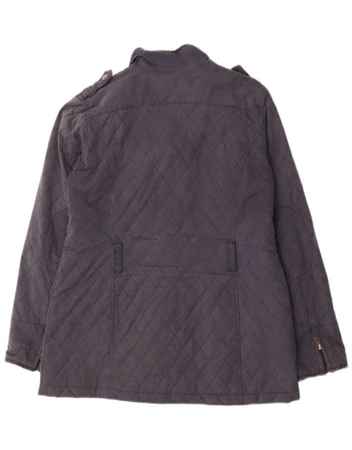 CREW CLOTHING Chaqueta acolchada militar para mujer UK 40 Grande Algodón azul marino