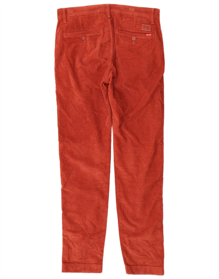 LEVI'S Pantalones de pana ajustados y ajustados para hombre W31 L32 Algodón rojo