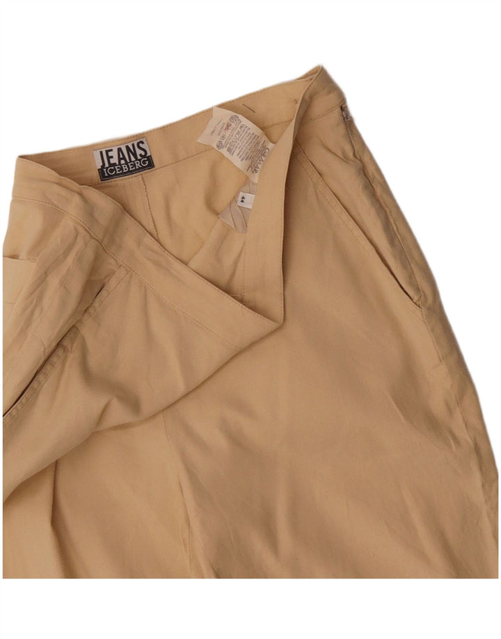Iceberg Pantalones Capri para Mujer IT 44 Medium W30 L19 Lino Beige