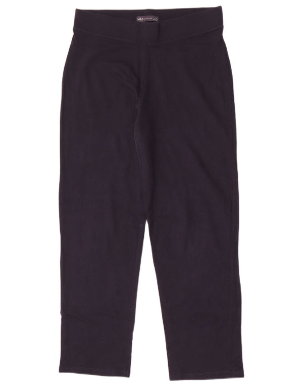 Marks & Spencer Pantalones de Chándal para Mujer UK 12 Medium Azul Marino Algodón