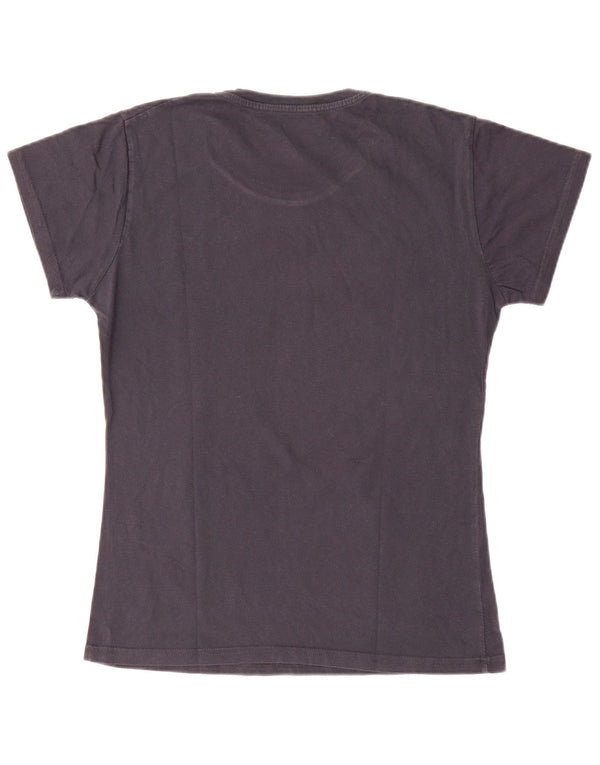 Hard Rock Cafe Camiseta Gráfica Lisboa para Mujer Top UK 40 Grande Algodón Gris