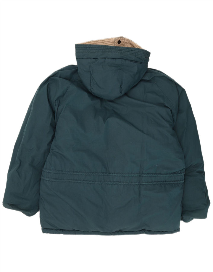 BRUGI Chaqueta acolchada reversible con capucha para hombre IT 50 Large Verde Poliéster