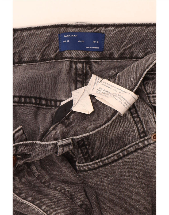 ZARA Vaqueros Slim Hombre EU 40 Medium W31 L29 Algodón Gris