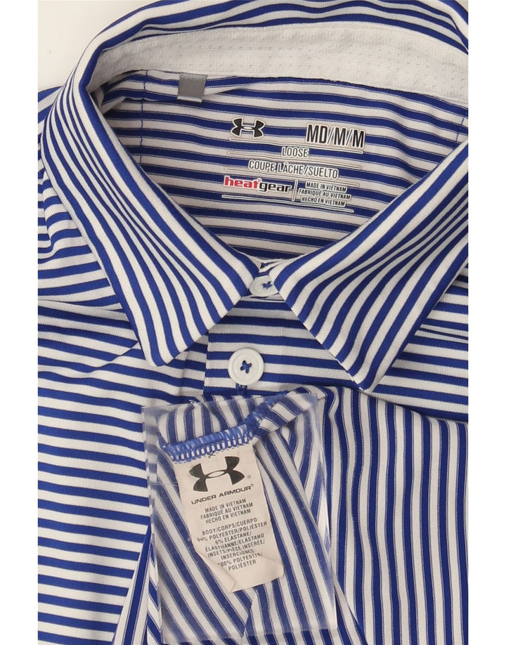 Under Armour Polo Heat Gear para hombre Poliéster a rayas azul medio