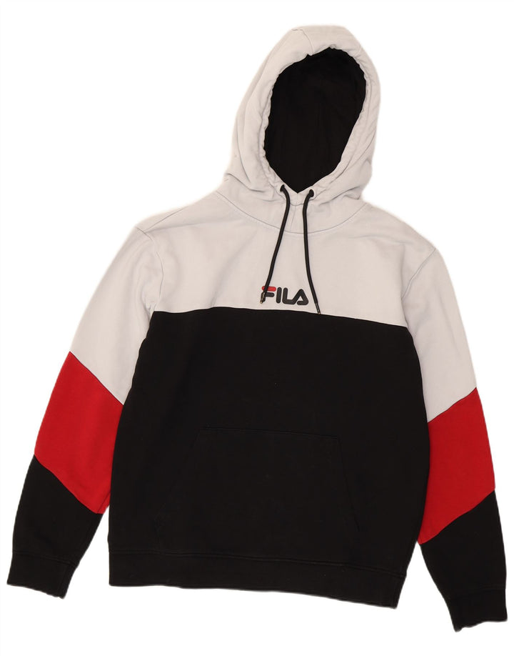 Fila Hombre Sudadera Con Capucha Jumper Medium Negro Colorblock Algodón