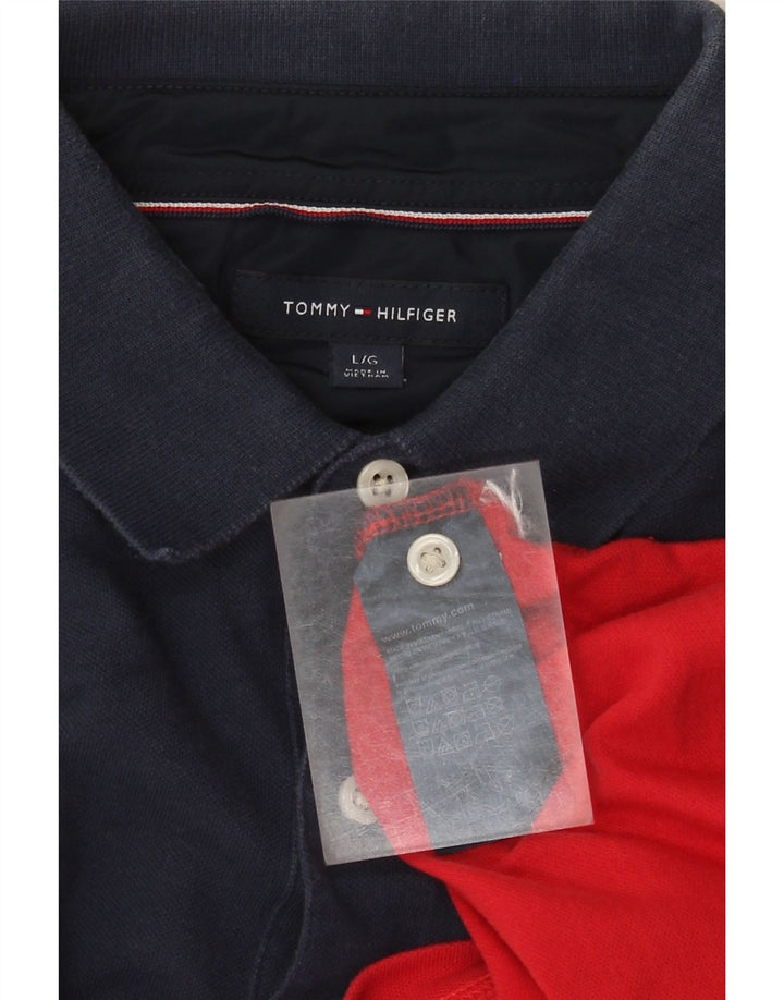 Tommy Hilfiger Polo para hombre de algodón con bloques de color multicolor grande