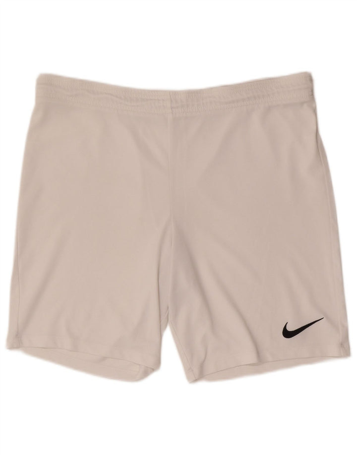 Nike Dri Fit - Pantalones cortos deportivos para hombre, talla grande, color blanco