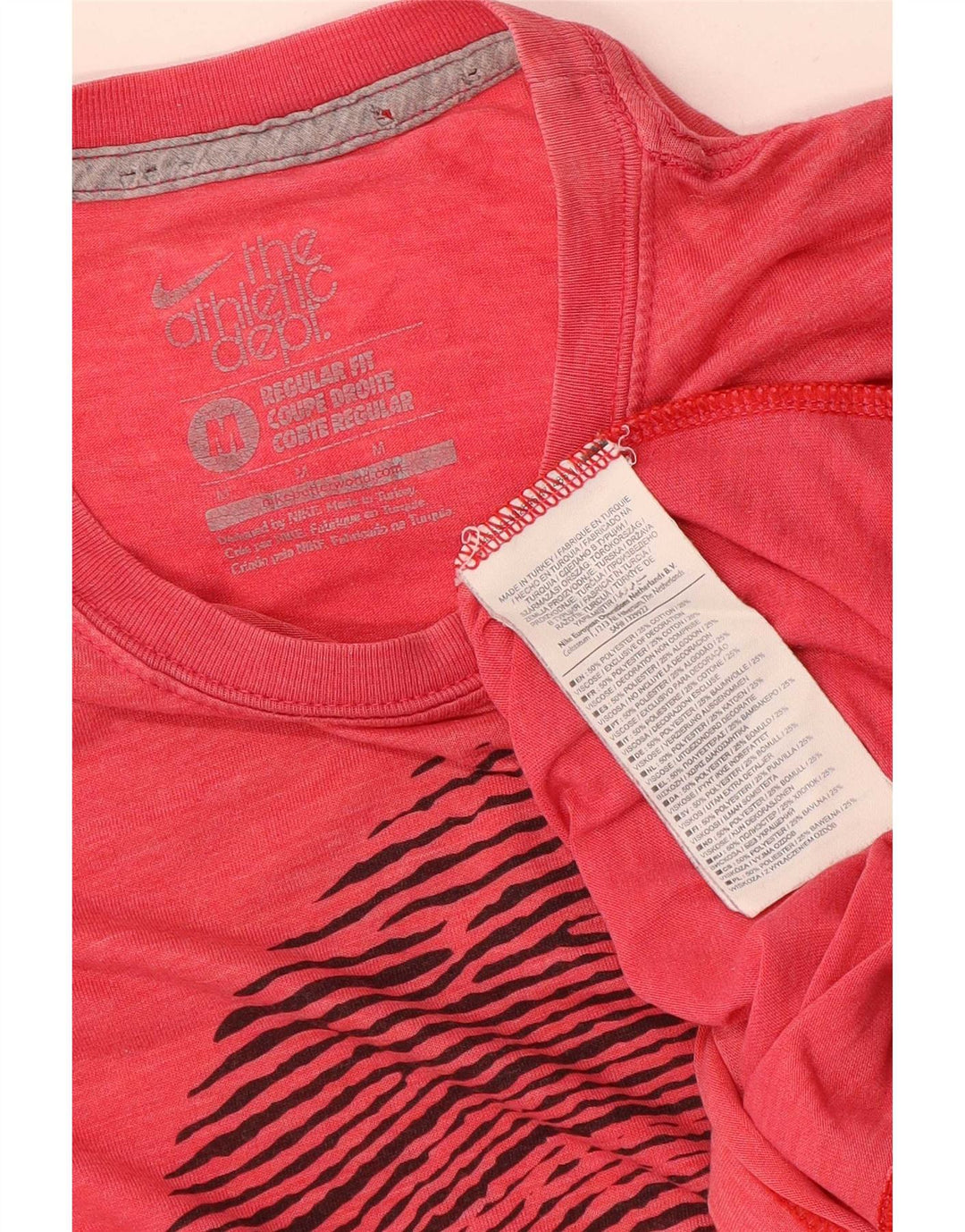 Camiseta Nike Hombre Regular Fit Graphic Top Poliéster Rojo Mediano