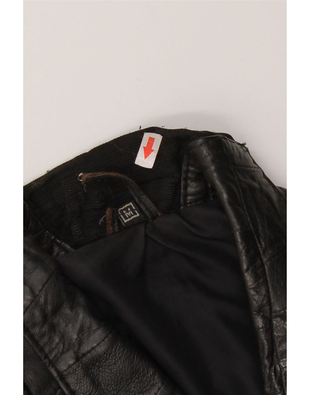 Vintage mujer bombardero chaqueta de cuero Reino Unido 12 cuero negro medio