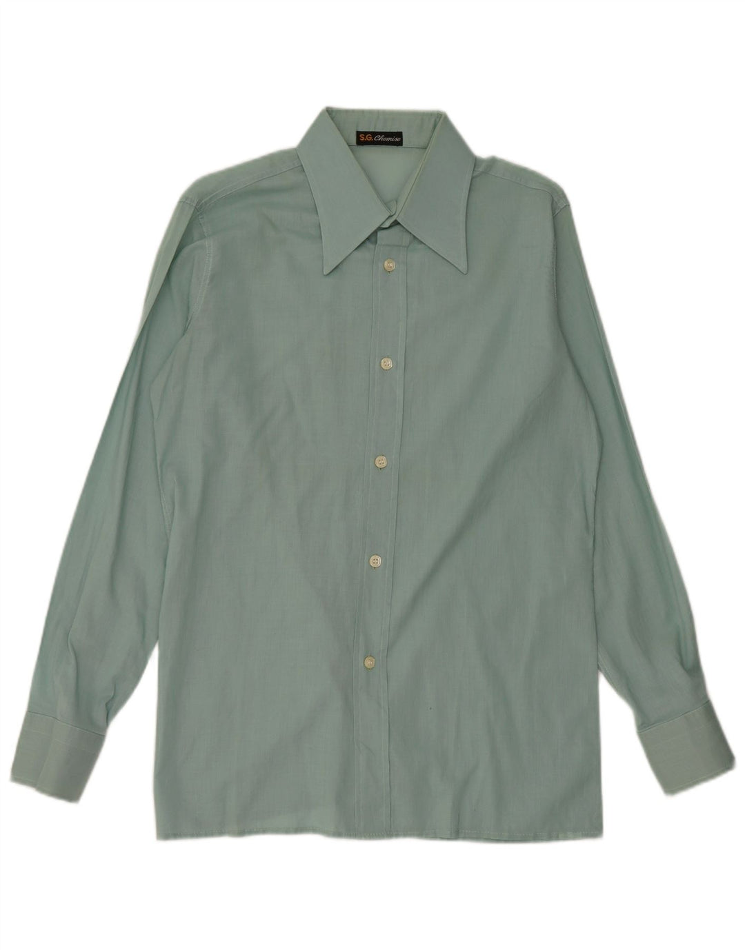 Camisa vintage para hombre pequeña verde