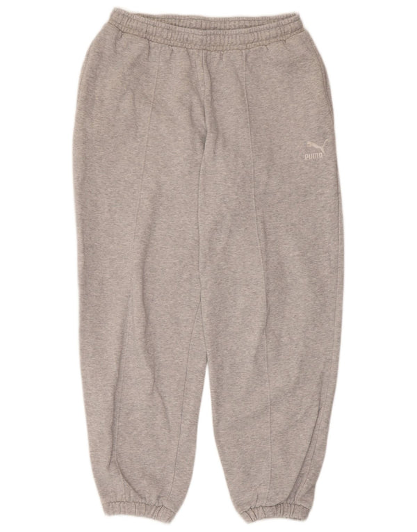 Puma Mujer Chándal Pantalones Joggers UK 10 Pequeño Gris Algodón