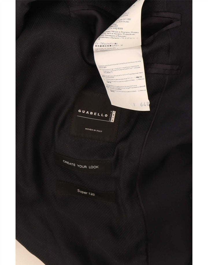 Hugo Boss Chaqueta tipo blazer de 2 botones para hombre EU 52 XL Lana azul marino