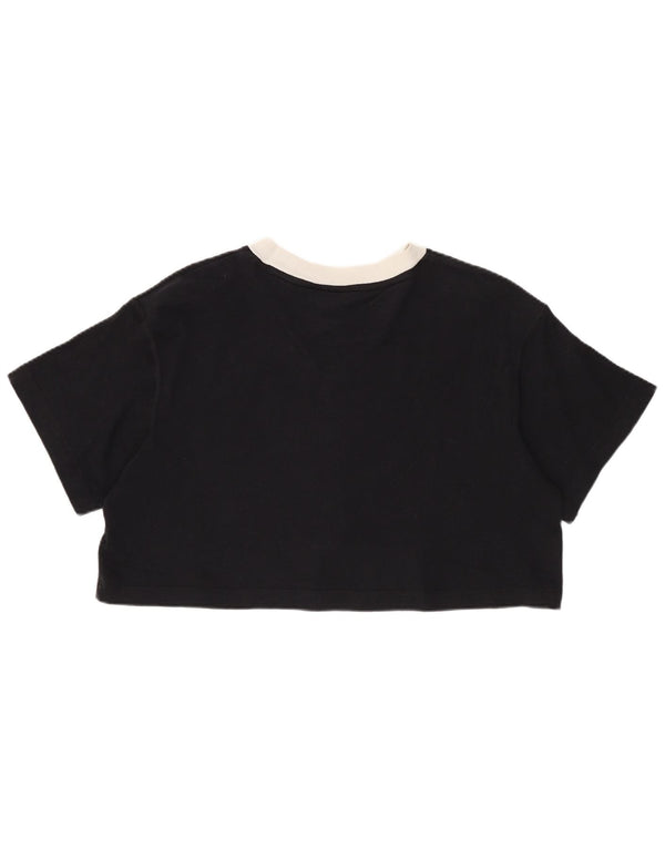 Nike Camiseta corta para mujer UK 10 Small Black Colourblock