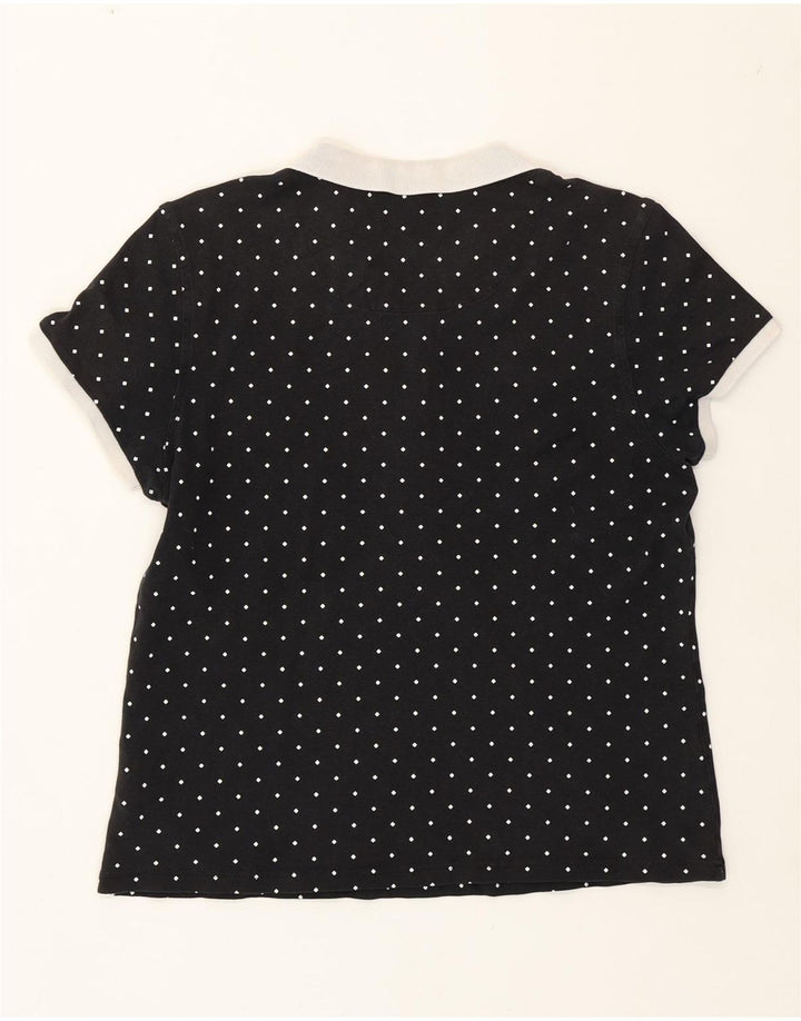 Fred Perry Polo para mujer UK 44 Grande Algodón con lunares negros