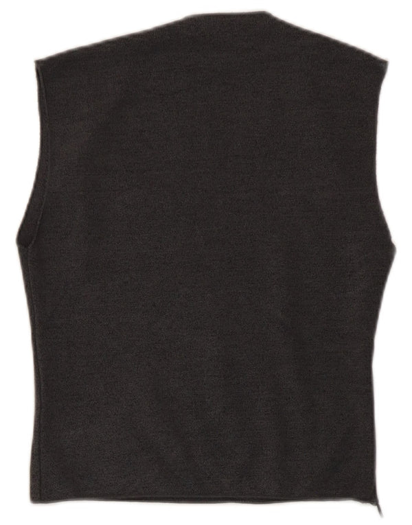 Zara Mujer Crop Vest Top UK 42 Gris Medio