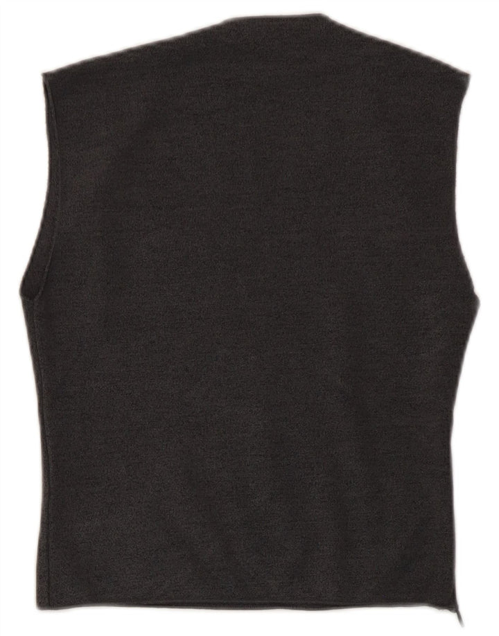 Zara Mujer Crop Vest Top UK 42 Gris Medio
