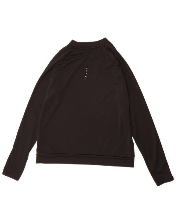 Nike Mens Dri Fit Top manga larga poliéster negro pequeño