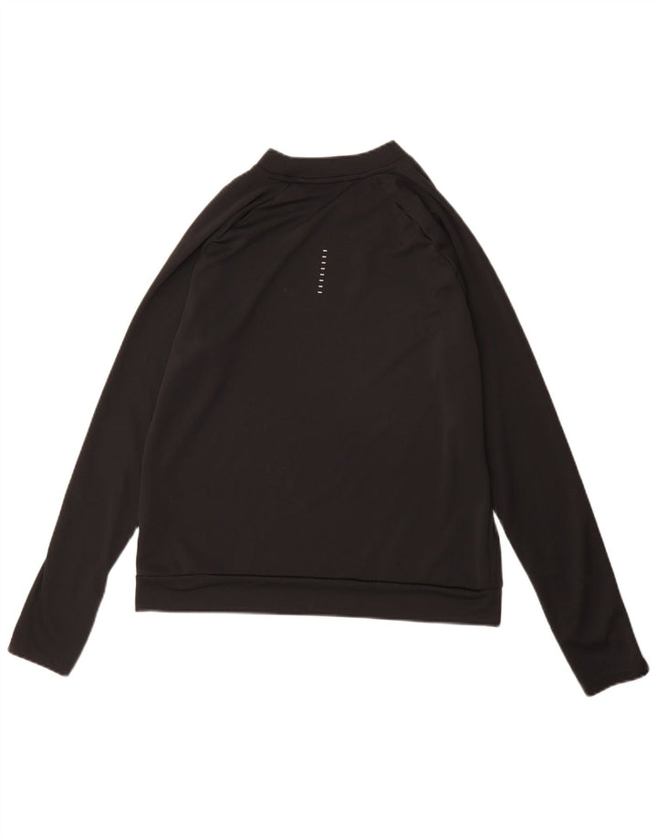 Nike Mens Dri Fit Top manga larga poliéster negro pequeño