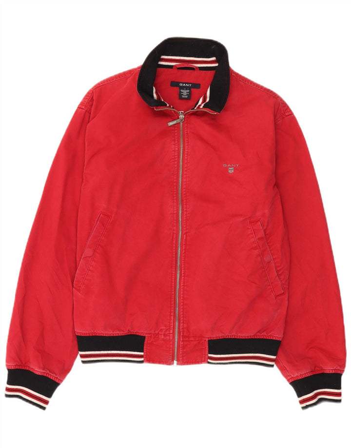 Gant Chaqueta Bomber para Hombre UK 36 Small Rojo Colorblock Algodón