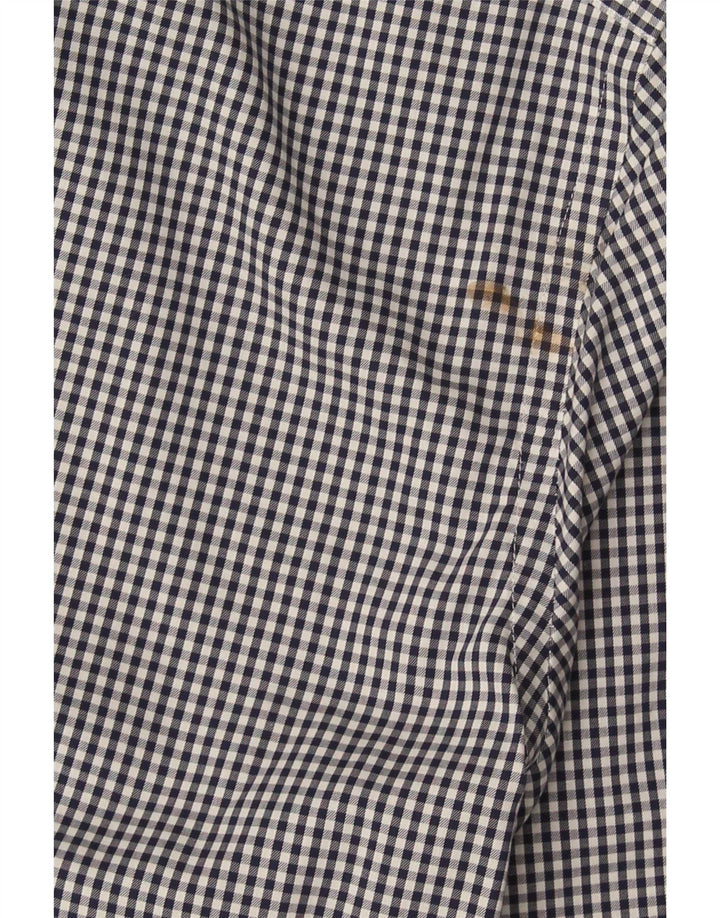 Tommy Hilfiger Camisa Slim Fit para Hombre Talla 15 Medium Azul Marino Gingham