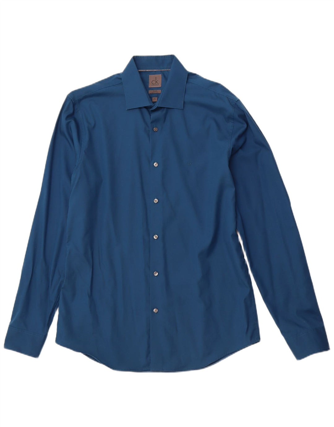 Camisa ajustada para hombre CALVIN KLEIN Talla 40 15 3/4 Azul medio