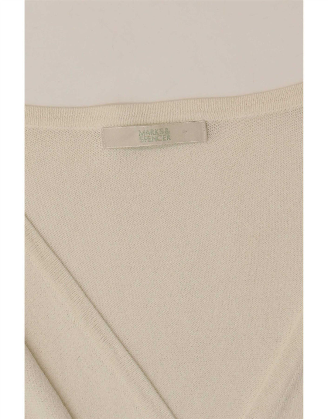Marks & Spencer Suéter Cárdigan para Mujer UK 10 Small Off White