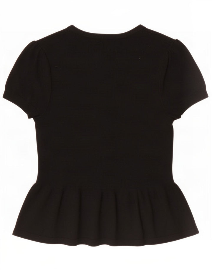 Marks & Spencer Cárdigan de Manga Corta para Mujer UK 8 Small Negro