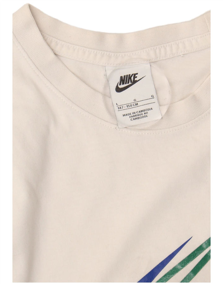NIKE Boys Graphic T-Shirt Top 12-13 Years Large  White