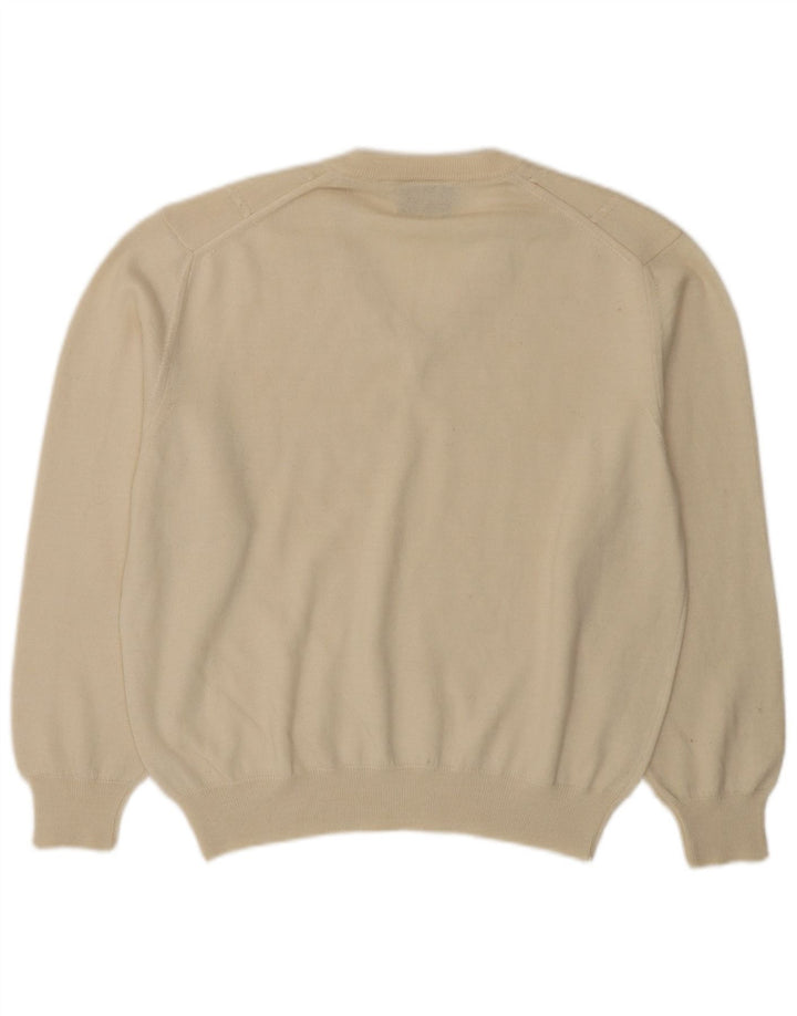 BIBO Jersey con cuello en V para mujer IT 50 XL Lana blanca