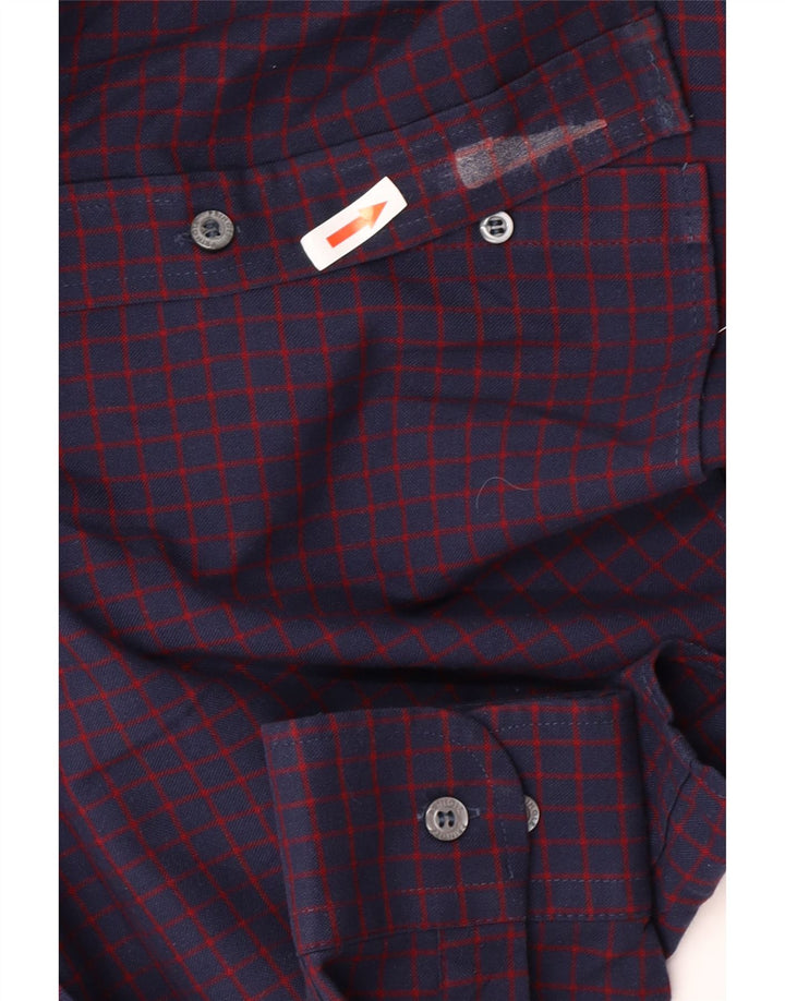 Camisa Pringle para hombre Poliéster a cuadros morado pequeño