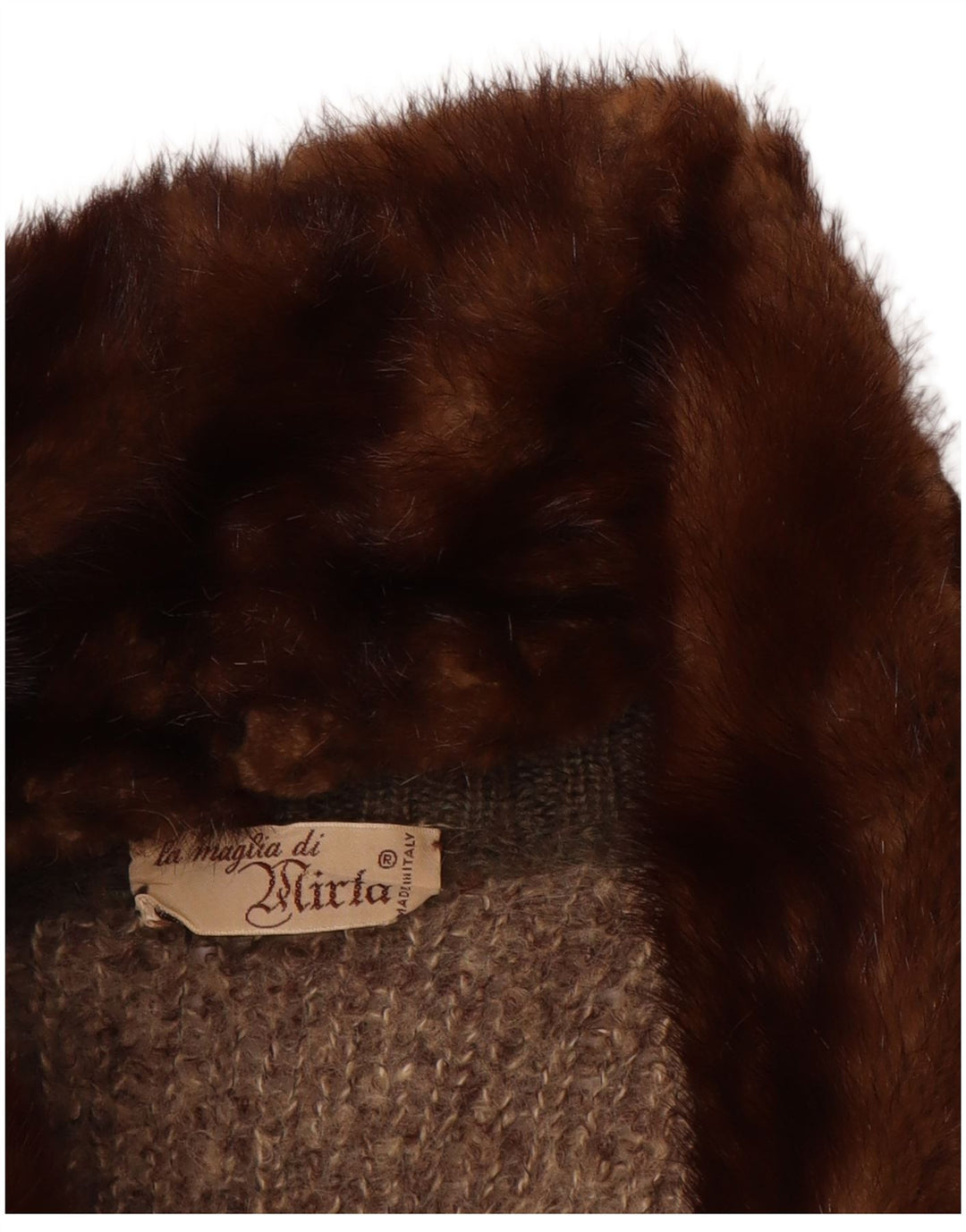 VINTAGE Suéter Cárdigan para Mujer Reino Unido 18 XL Marrón