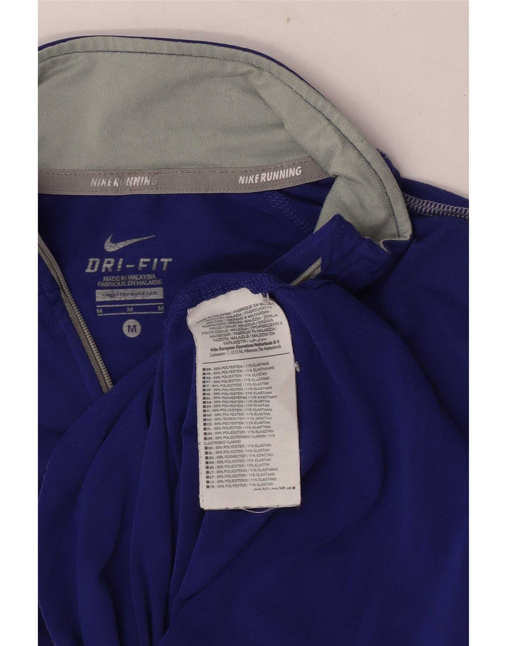 Nike Dri Fit - Chándal con cremallera y cuello para mujer, talla M, color azul