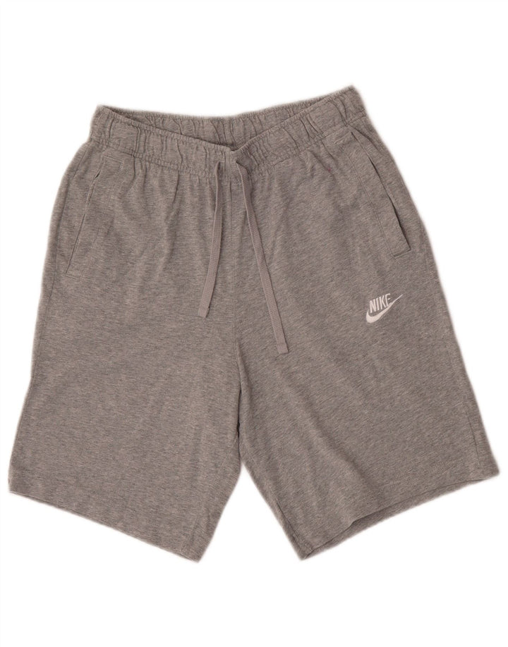 Nike - Pantalones cortos deportivos para hombre, talla pequeña, algodón gris