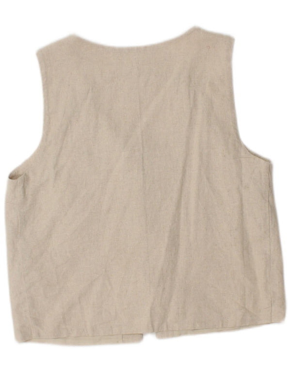 HOLLISTER Chaleco corto para mujer UK 6 XS Beige Linen