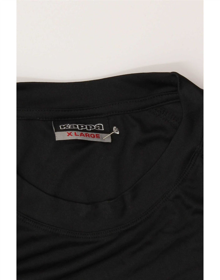 Kappa Hombre Camiseta Gráfica Top XL Negro