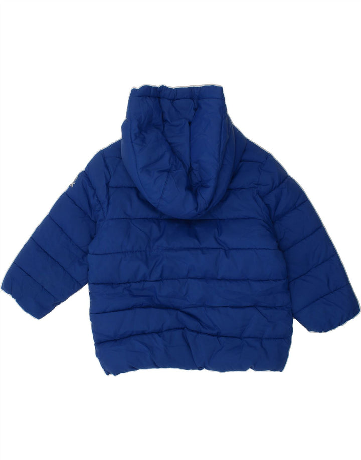 BENETTON Baby Boys Hooded Padded Jacket 12-18 Months Blue Polyester Vintage Benetton and Second-Hand Benetton from Messina Hembry 