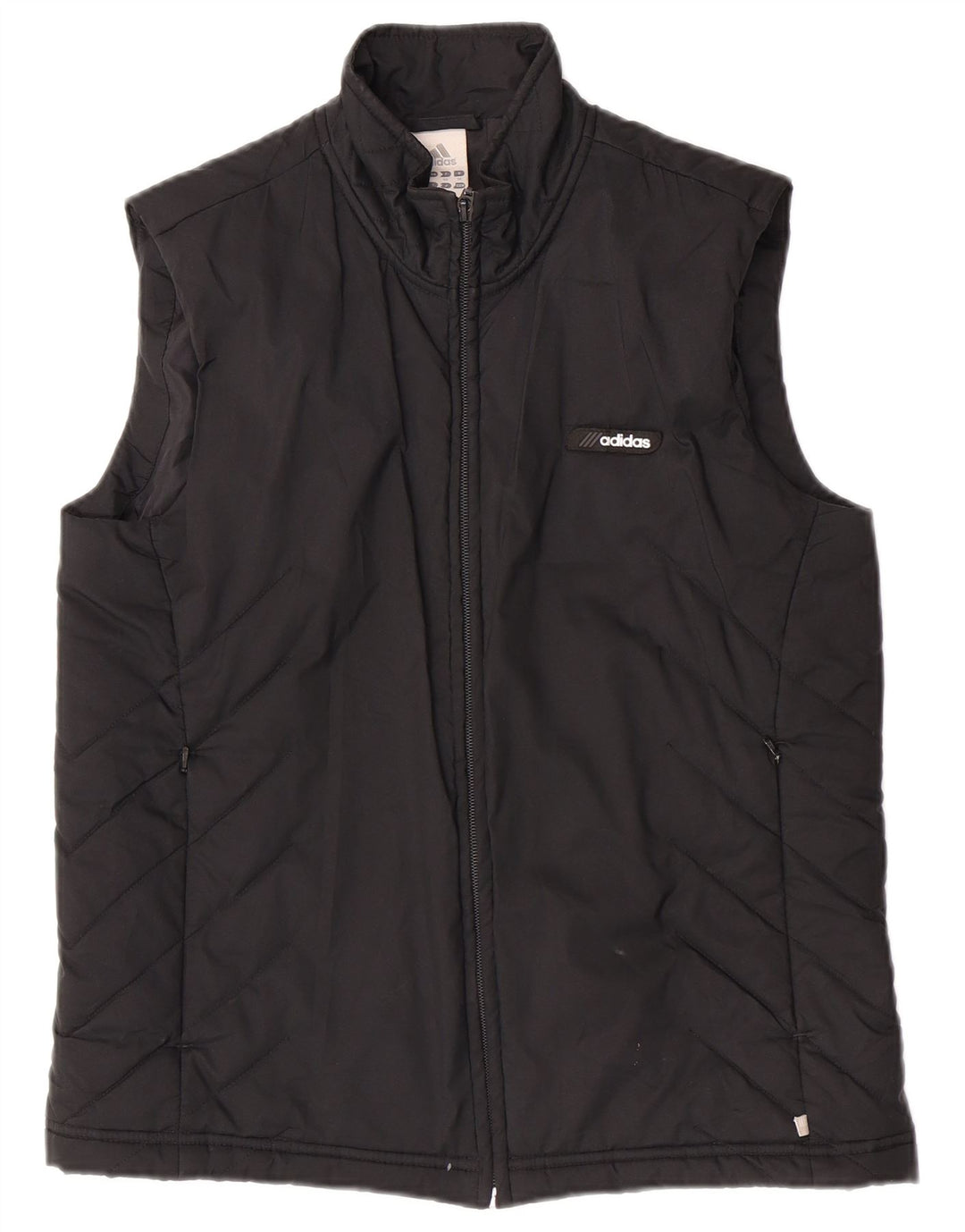 Adidas Chaleco acolchado para mujer UK 12 Mediano Negro Poliéster