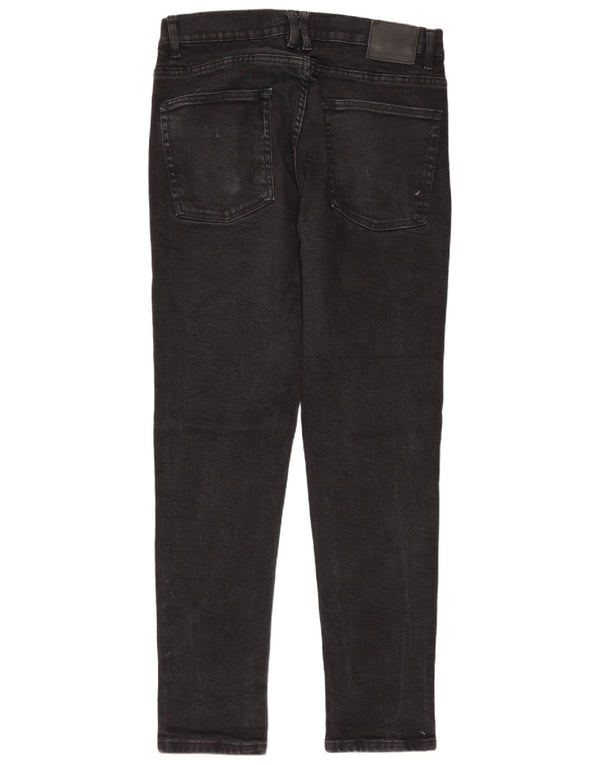 Zara Mens Slim Jeans EU 44 Grande W34 L30 Algodón Negro